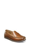 Florsheim Boys' Jasper Leather Driver Slip On Loafers - Toddler, Little Kid, Big Kid In Saddle Tan