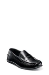 Florsheim Boys' Jasper Leather Driver Slip On Loafers - Toddler, Little Kid, Big Kid In Black