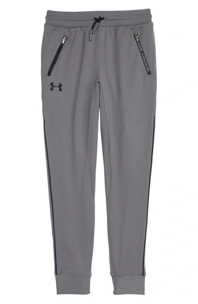 Under Armour Kids' Pennant Tapered Sweatpants (big Boy) In Graphite / / Black