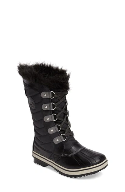 Sorel Unisex Tofino Ii Waterproof Cold Weather Boots - Little Kid, Big Kid In Black/quarry