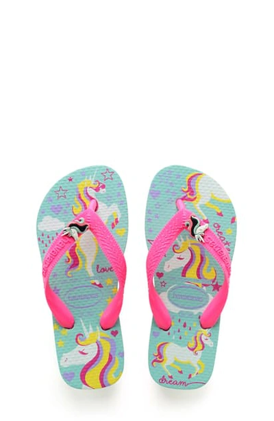 Havaianas Fantasy Flip Flop In Blue/pink