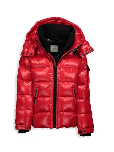 Sam. Kids' Little Boy's Glacier Down Puffer Jacket In Cherry