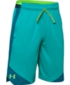 Under Armour Boys' Stunt 2.0 Shorts - Big Kid In Teal Rush / Teal Vibe / Lime Light