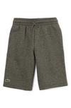 Lacoste Boys' Logo Fleece Shorts - Little Kid, Big Kid In Pitch Grey
