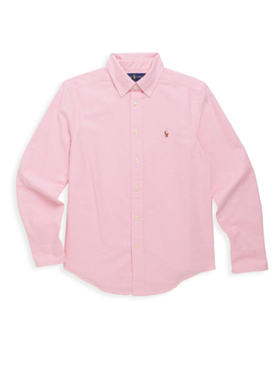 Ralph Lauren Kids' Cotton Oxford Sport Shirt In Pink