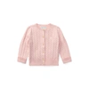 Ralph Lauren Kids' Girls' Cable-knit Cardigan - Baby In Pink