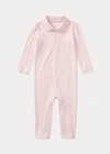 Polo Ralph Lauren Girls' Polo Coverall - Baby In Delicate Pink