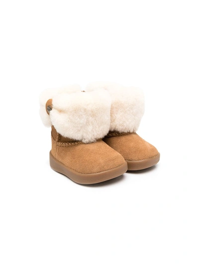 Ugg Unisex Jorie Ii Suede & Shearling Booties - Baby, Walker In Chestnut