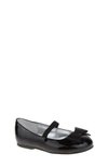 Nina Kids' Toddler & Little Girls Pegasus-t Pointed Bow Ballet Flats In Black Patent