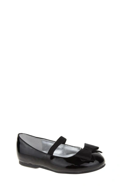 Nina Kids' Toddler & Little Girls Pegasus-t Pointed Bow Ballet Flats In Black Patent