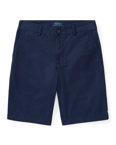 Polo Ralph Lauren Flat Front Chino Shorts In Navy