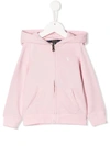 Polo Ralph Lauren Girls' French Terry Zip-up Hoodie - Little Kid In Hint Of Pink