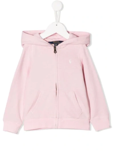 Ralph Lauren Kids' Little Girl's & Girl's Drapey Terry Zip-front Hoodie In Rose