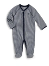 Ralph Lauren Baby Boy's Striped Cotton Jersey Footie In Navy