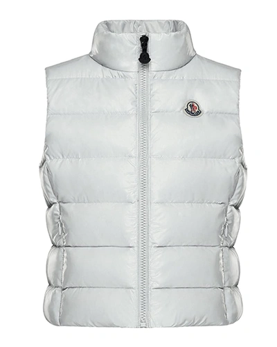 Moncler Kids' Ghany Quilted Puffer Vest In White