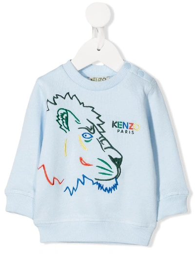 Kenzo Boys' Embroidered Lion Sweatshirt - Baby In Blue