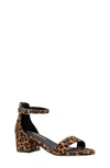 Nina Girls' Hidi Block Heel Sandals - Little Kid, Big Kid In Leopard Micro Suede