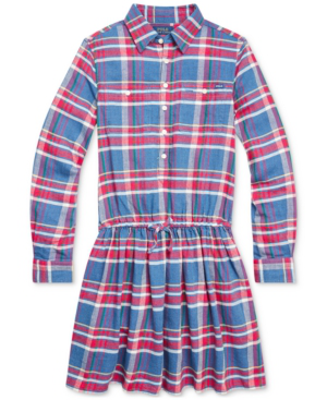 ralph lauren girls plaid dress