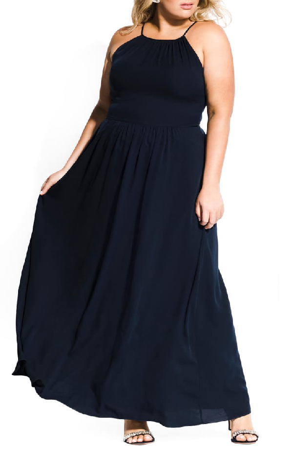 city chic navy dress