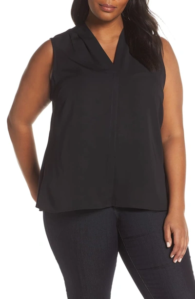 Nic And Zoe Plus Nic+zoe Plus Easy Day-to-night Top In Black Onyx
