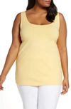 Nic And Zoe Plus Nic+zoe Plus Scoop-neck Tank In Straw