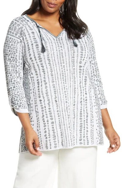 Nic And Zoe Plus Nic+zoe Plus Natural Instinct Printed Tunic In Multi