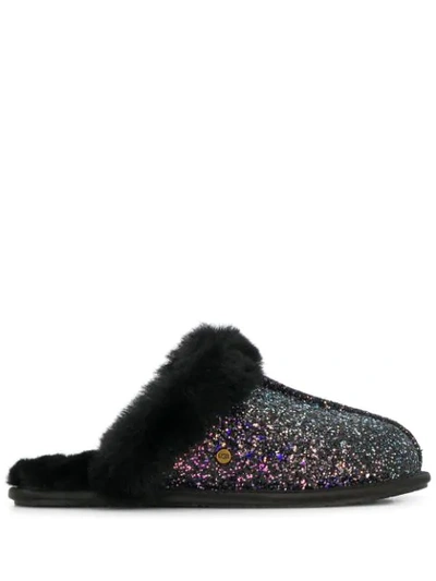 Ugg Women's Scuffette Ii Cosmos Slippers In Black Fabric