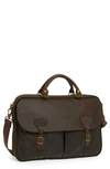 Barbour Waxed Cotton & Leather Briefcase In Green