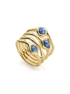 Monica Vinader Gold Vermeil Siren Kyanite Cluster Cocktail Ring