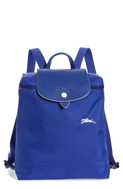 Longchamp Le Pliage Club Nylon Backpack In Cobalt