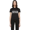 Versace Jeans Couture Logo-print Crew Neck T-shirt In Black