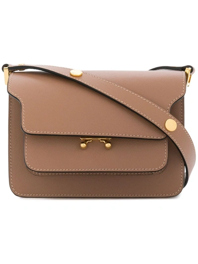 Marni Mini Trunk Shoulder Bag In Neutrals