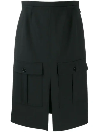 Chloé Front Slit Detail Skirt In Black