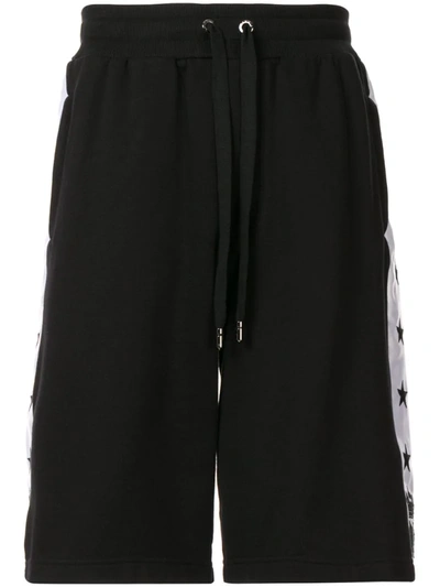Dolce & Gabbana Logo Tape Track Shorts In Black
