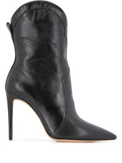 Alexandre Birman Rounded-top Ankle Boots In Black