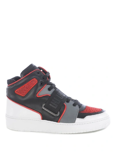 Les Hommes Sneakers In Nero/grigio/rosso