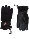 Moncler Logo-embroidered Ski Gloves In Black