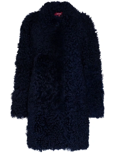 Sies Marjan Midnight Blue Ripley Shearling Coat