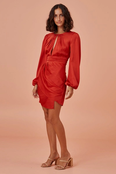 Finders Keepers Gabriella Mini Dress In Red
