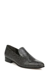 Vince Women's Lela Snakeskin-embossed Leather Loafers In Dark Grey
