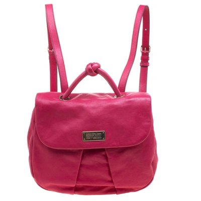 Pre-owned Marc By Marc Jacobs Pink Leather Marchive Backpack