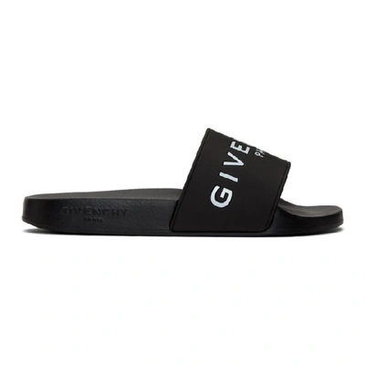 Givenchy Black Logo Pool Slides