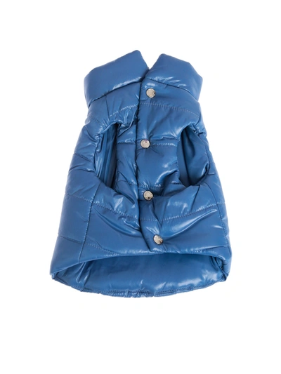 Moncler Mondog Coat In Pale Blue Colour
