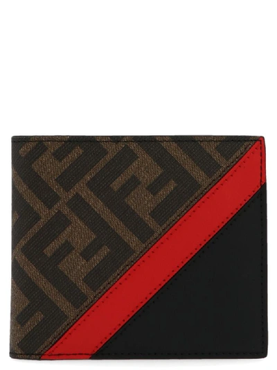 Fendi Ff Diagonal Wallet In Multicolor