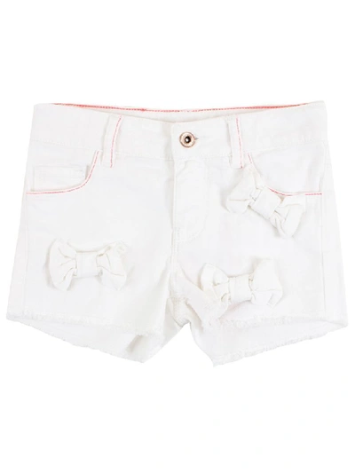 Billieblush Kids' Little Girl Shorts With Bows In Avorio