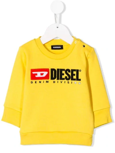 Diesel Babies' Screwdivision Sweatshirt In Yellow