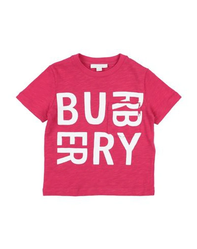 Burberry Kids' T-shirts In Fucsia