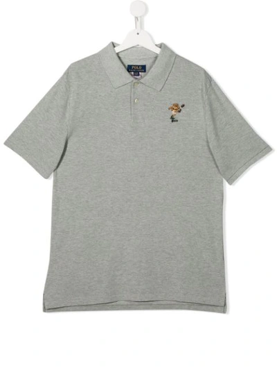Ralph Lauren Grey Kids Polo Shirt In Grey