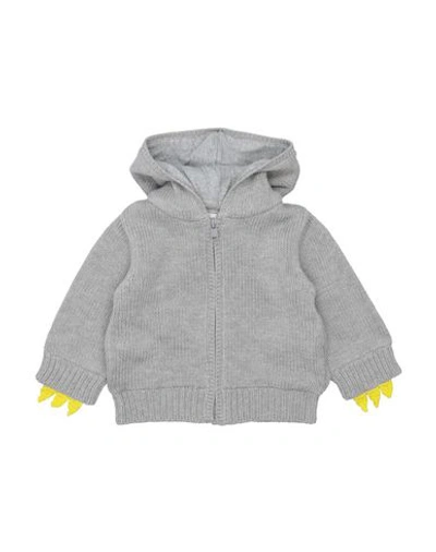 Stella Mccartney Grey Cardigan For Baby Girl With Yellow Spikes