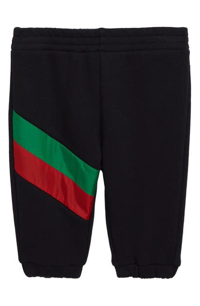 Gucci Babies' Joggers Style Pants With Side Strip In Blu